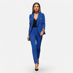 Jakkesæt kvinder med ensfarvet, skræddersyet snit