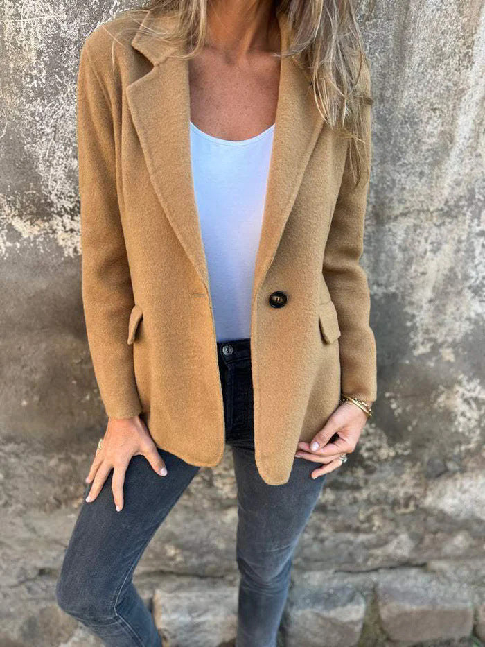 Blazer til kvinder i blødt fald med åben front