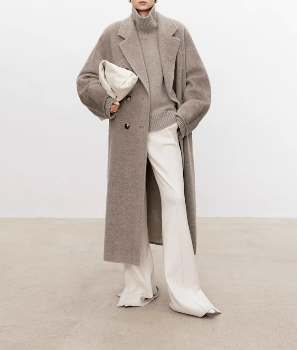 Oversized rullekravepullover til kvinder med vide ærmer